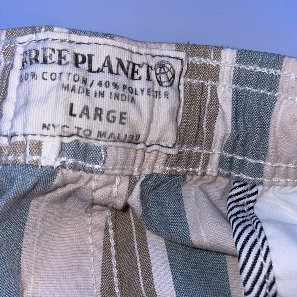 Free Planet Men's Athletic Shorts - Green and Tan